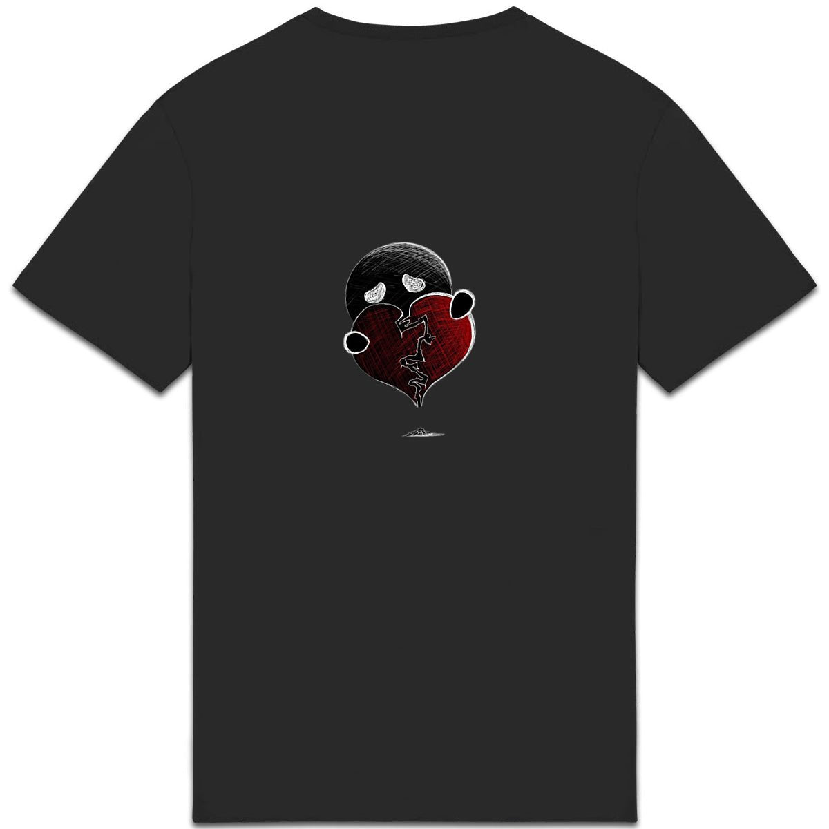 T-shirt BRISURE noir avec design Broken Heart imprimé au dos