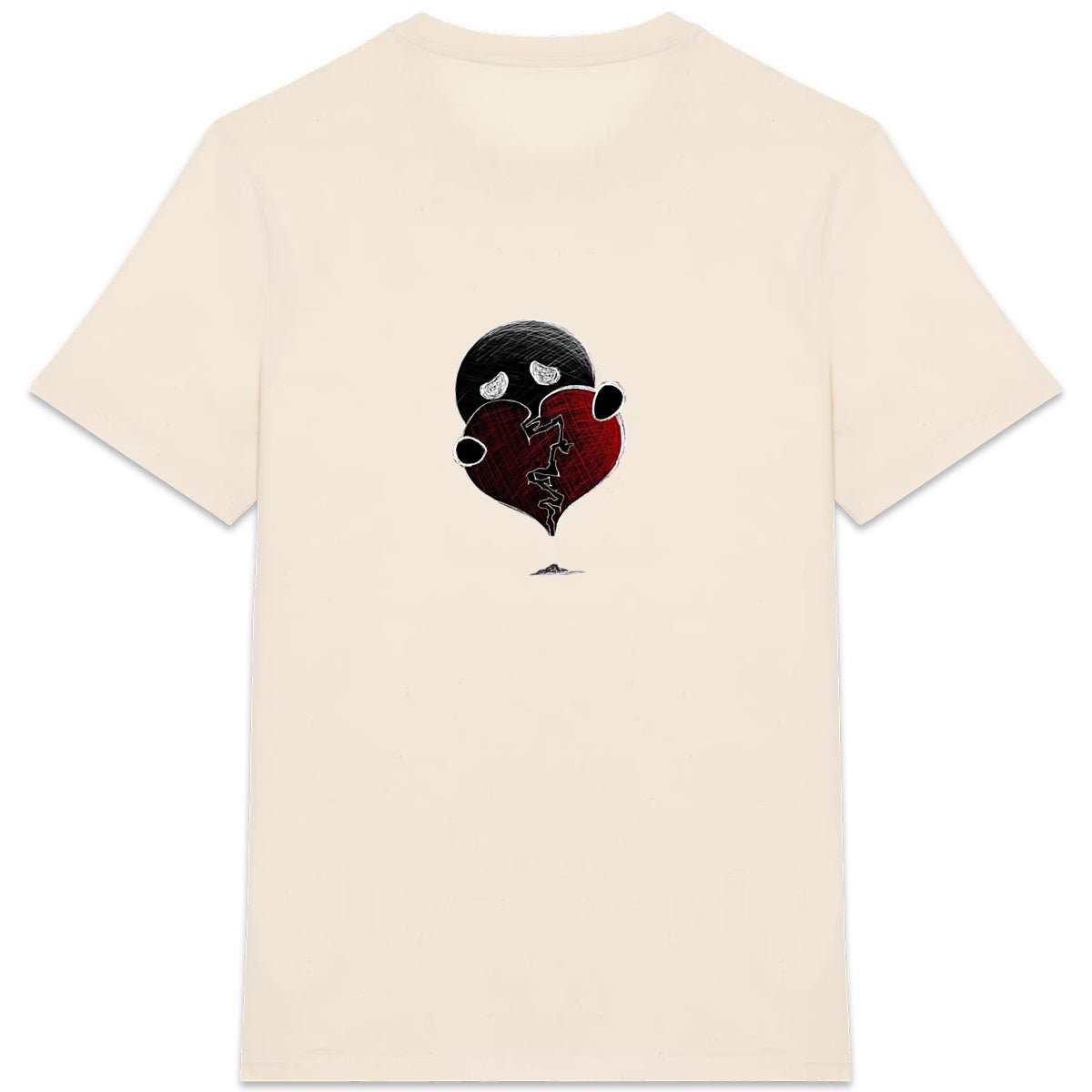 T-shirt BRISURE écru avec design Broken Heart imprimé au dos