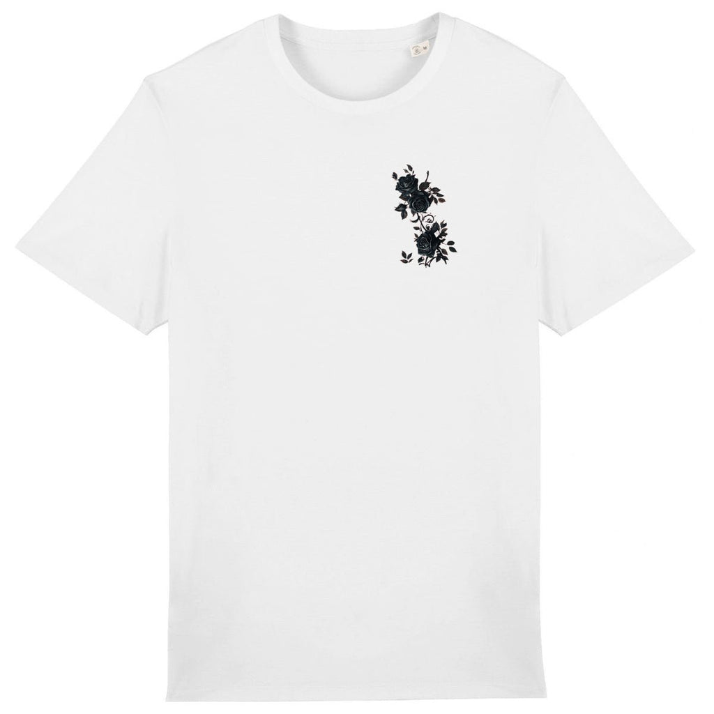 T-shirt BRISURE blanc avec motif Fleur imprimé sur la poitrine