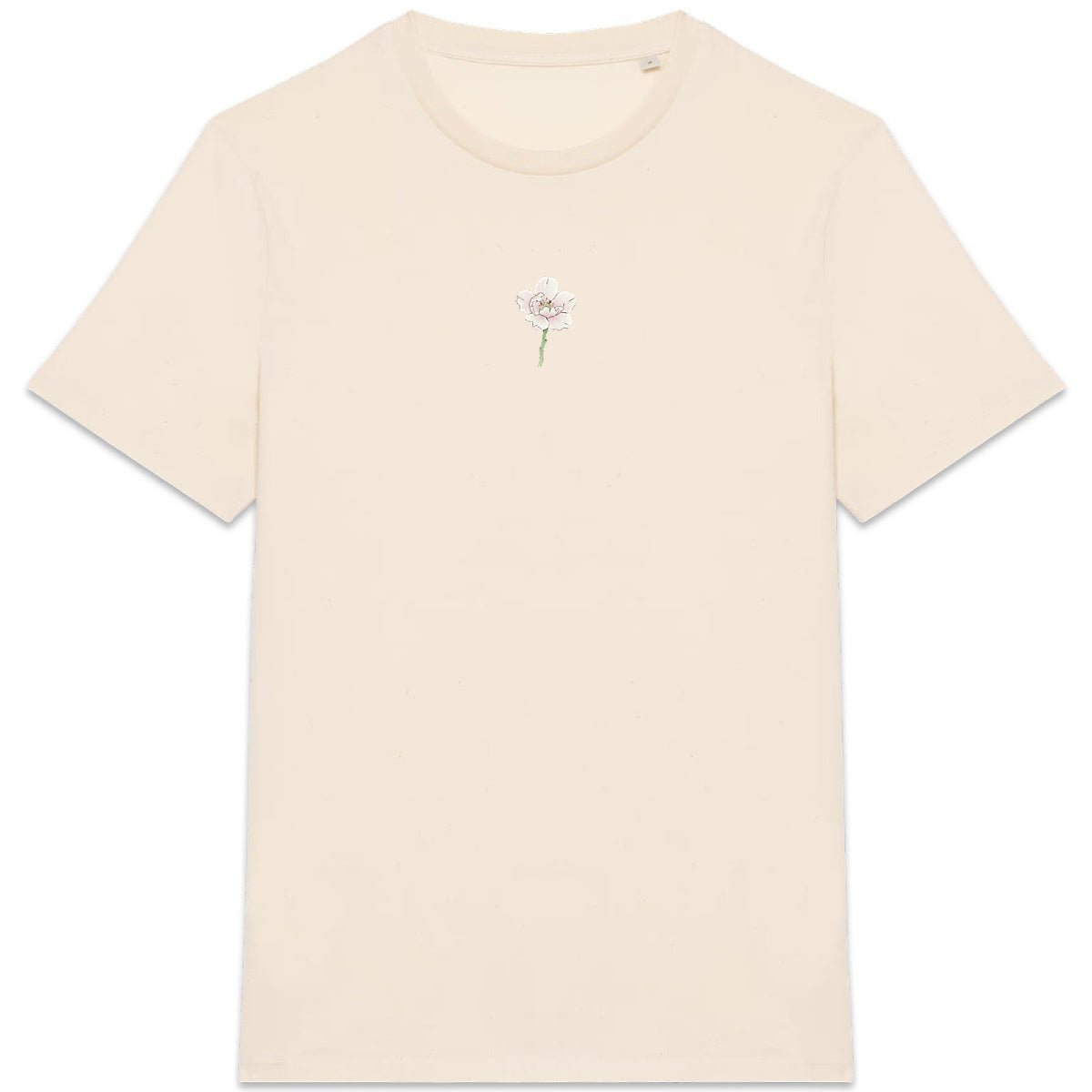 T-shirt crème BRISURE Sakura – motif fleur de cerisier.