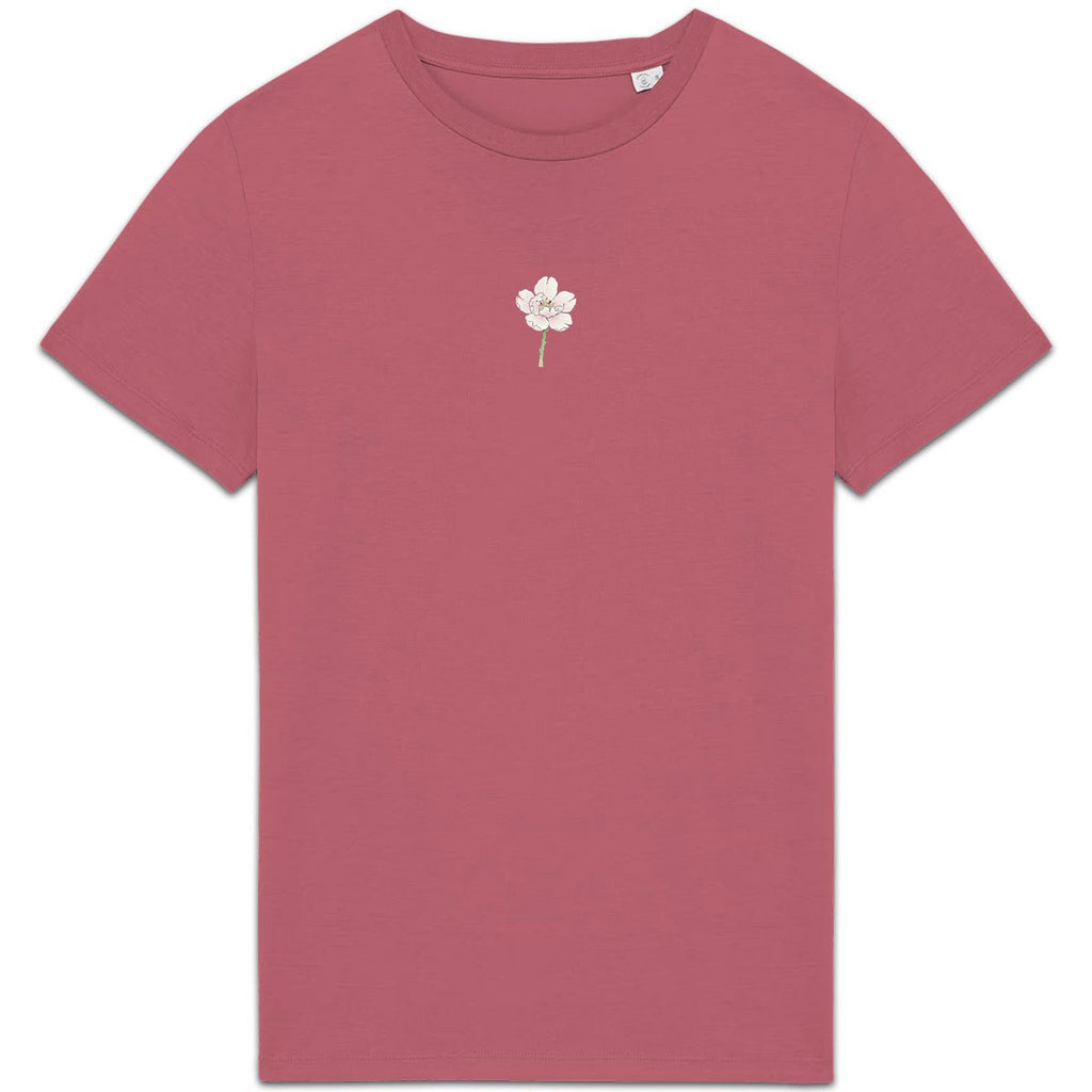 T-shirt rose BRISURE Sakura – motif fleur de cerisier.