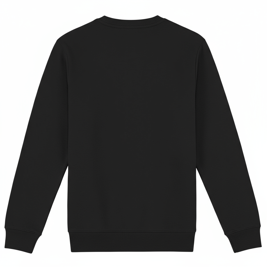 Dos du sweat noir Brisure sans impression